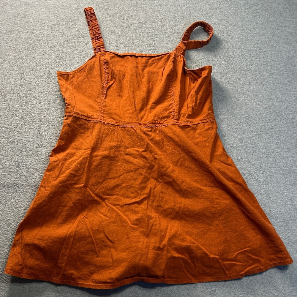 Arizona JeanCo Romper Sleeveless Womens XXL Burnt Orange Boho Summer Smoked Cute